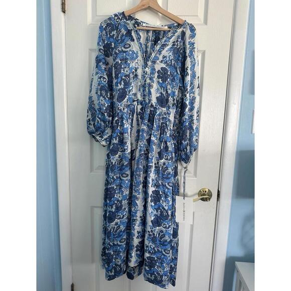 Alix of Bohemia Saranna Bluebell Dress $1280 NWT Small S Tuckernuck - Picture 2 of 9